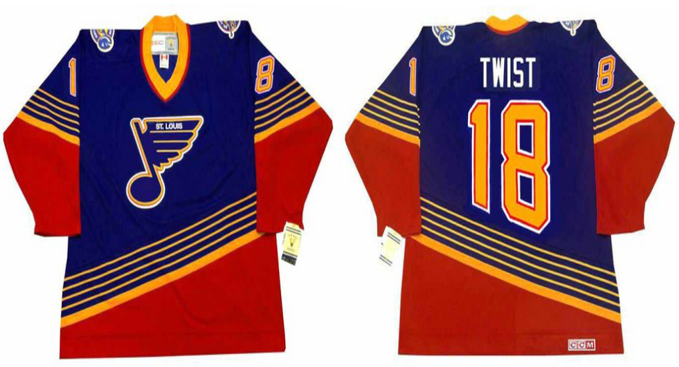 2019 Men St.Louis Blues 18 Twist blue style #2 CCM NHL jerseys
